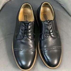 Johnston Murphy mens shoes black cap toe.